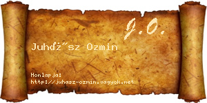 Juhász Ozmin névjegykártya