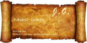 Juhász Ozmin névjegykártya